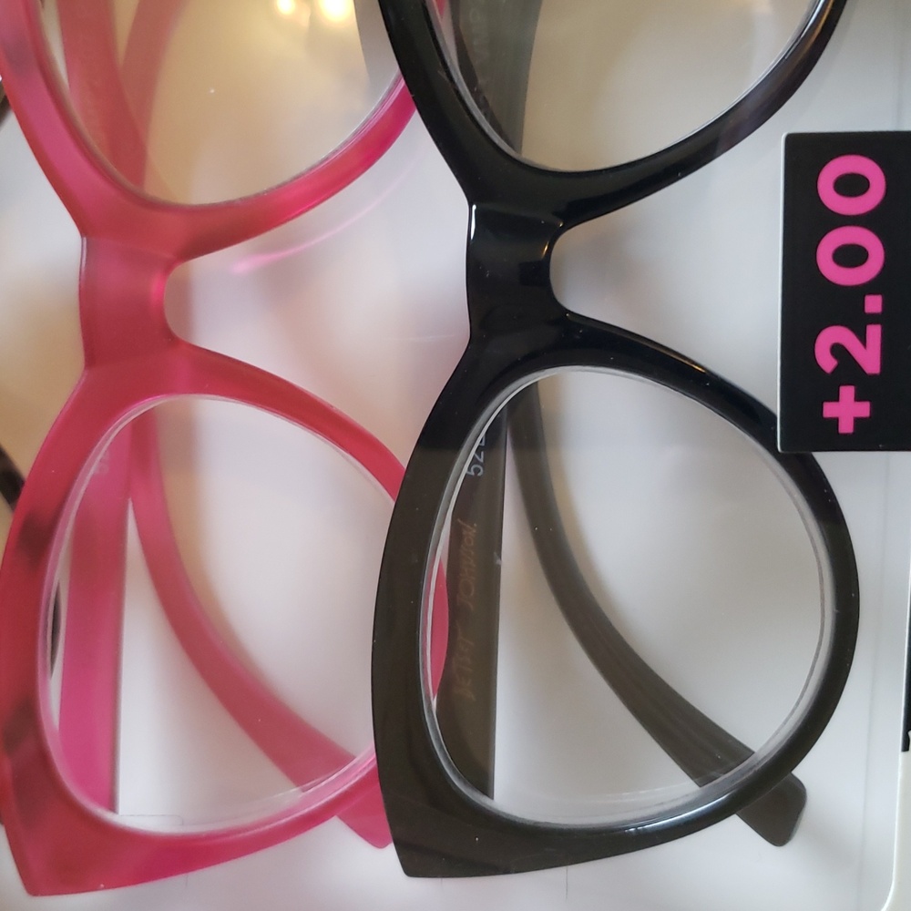Betsy Johnson Set of 3 Cat's Eye Reading Glasses +2.00 - Picture 4 of 8